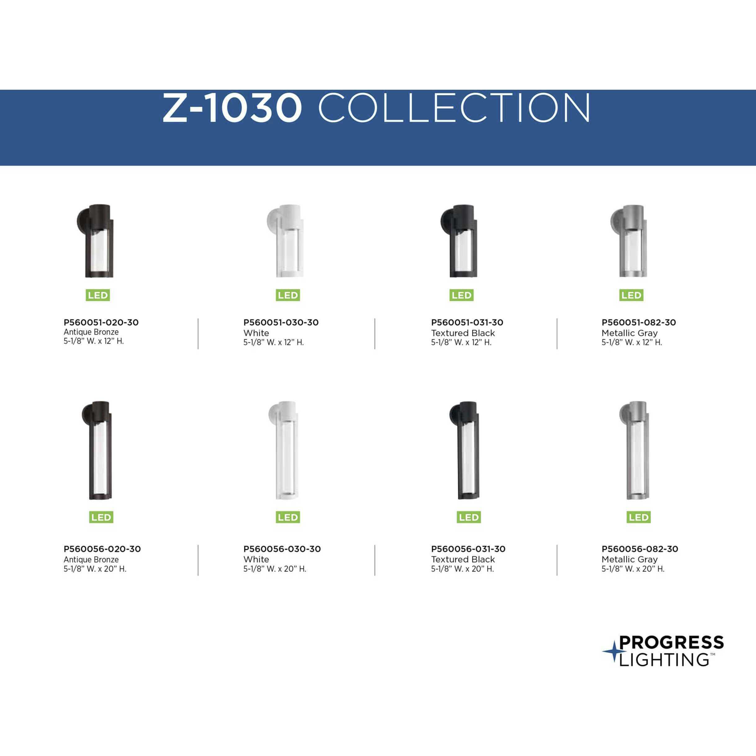 Z-1030 LED LED 20 inch Textured Black Outdoor Wall Lantern, Medium, Progress LED